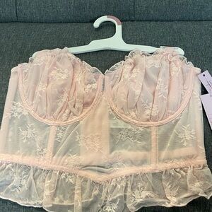 Target Pink Lace Bustier